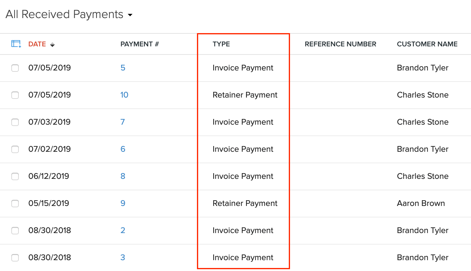 Payment Types