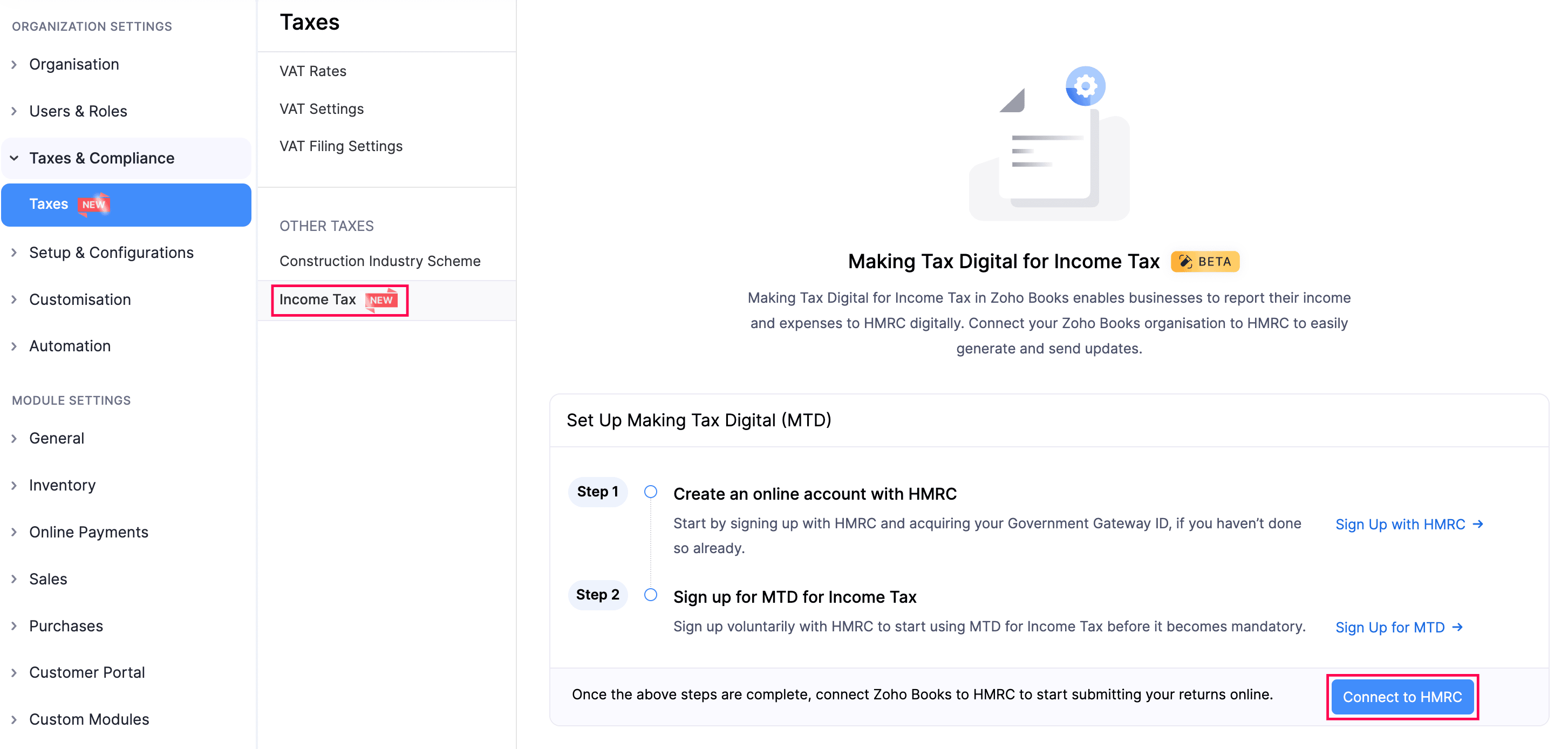 Enable Making Tax Digital for Income Tax