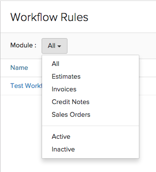 Workflow Filter