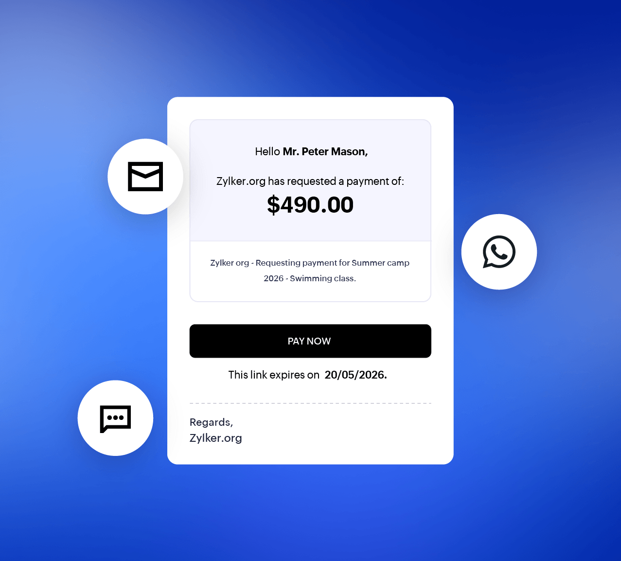 Share payment links