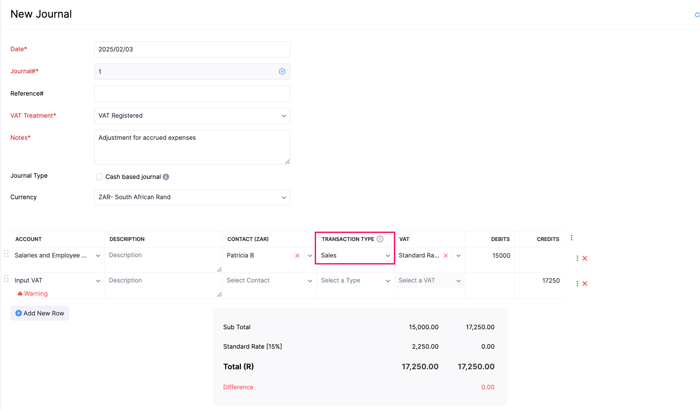 Tax Line Item